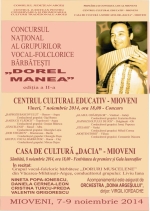 Concursul național al grupurilor vocal-folclorice bărbătești ”Dorel Manea” - ediția a II-a, 7 - 8 noiembrie, la Mioveni