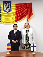 Excelența Sa, Leena Liukkonen, ambasador al Finlandei în România, la Consiliul Județean Argeș