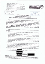 COMUNICAT DE PRESĂ referitor la aplicarea de sancțiuni pentru neprotejarea instalațiilor de apă împoriva înghețului