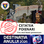 Cetatea Poienari, ÎN FINALA „Destinația Anului 2026” la categoria “cea mai bună promovare”!