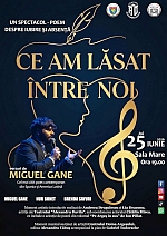 Spectacol-poem susținut de poetul Miguel Gane, la Teatrul “Alexandru Davila”